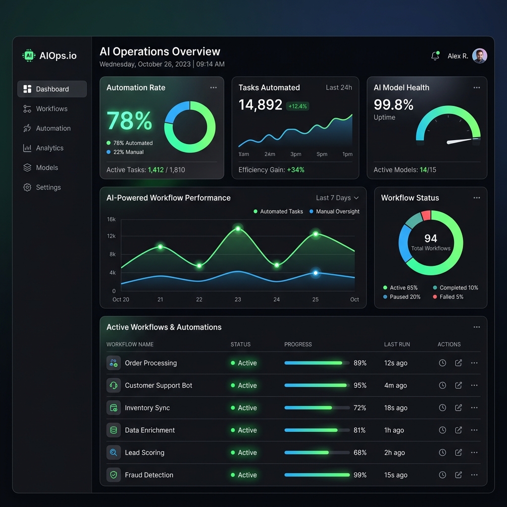 AI Dashboard Mockup